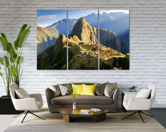 Machu Picchu Home Goods Wall Art Machu Picchu Lienzo Decoración de pared América del Sur Grabados contemporáneos Arte Perú Arte Pinturas sobre lienzo