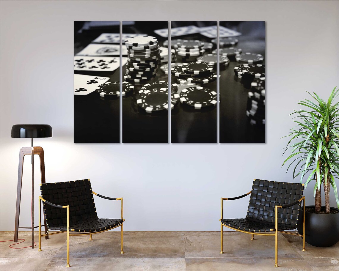 Poker Game Modern Wall Decor Poker Pictures for Room Wall | Etsy