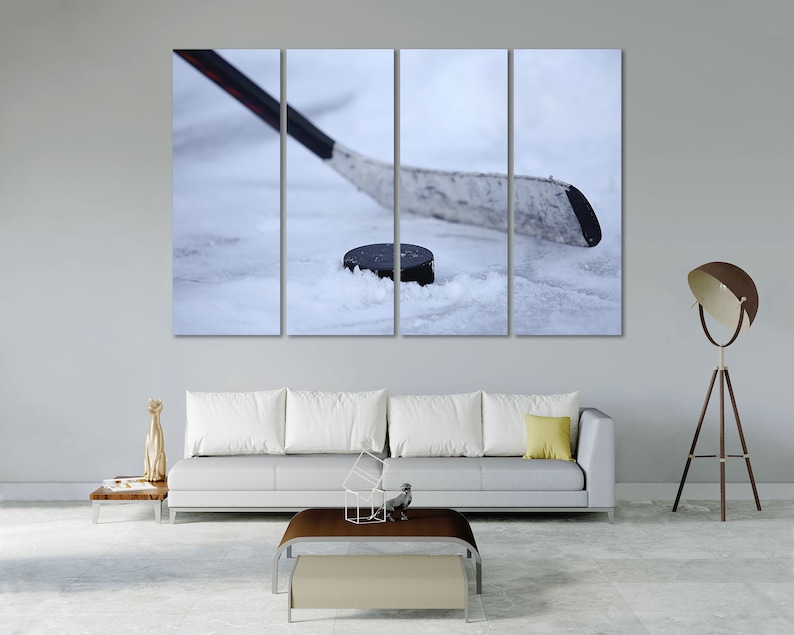 Hockey Stick and Hockey Puck Cool Wall Decor Hockey Popular - Etsy