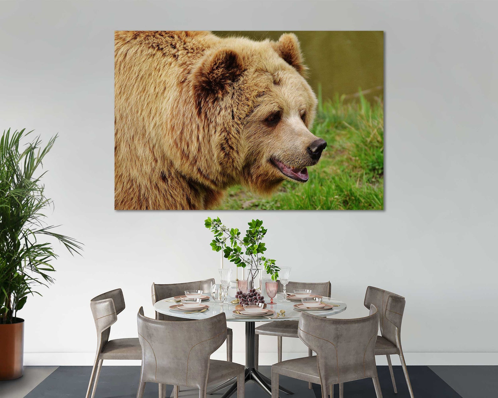 Brown Bear Large Decor for Living Room Bear Grizzly Photo - Etsy