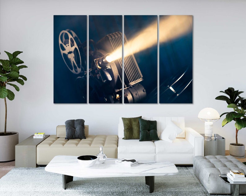 Movie Projector Modern Wall Decor Film Bedroom Framed Prints Etsy