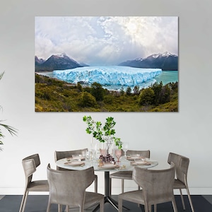 Blue Perito Moreno Glacier on Canvas Print Patagonian Landscape on Canvas Large Perito Moreno Glacier Canvas Sets