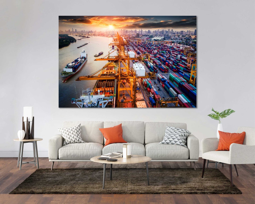 Logistics & Transportation Photography Print – Shipping Port Wall Art ...
