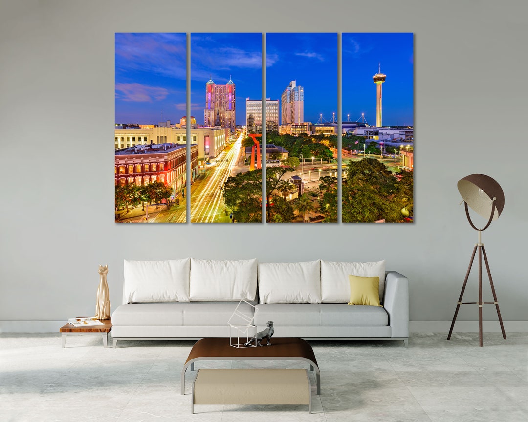 San Antonio Skyline Wall Decor San Antonio Wall Decor Ideas Etsy