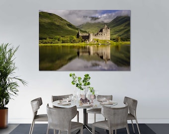 Kilchurn Castle Print, Scotland Loch Awe Wall Art, Highlands Landscape