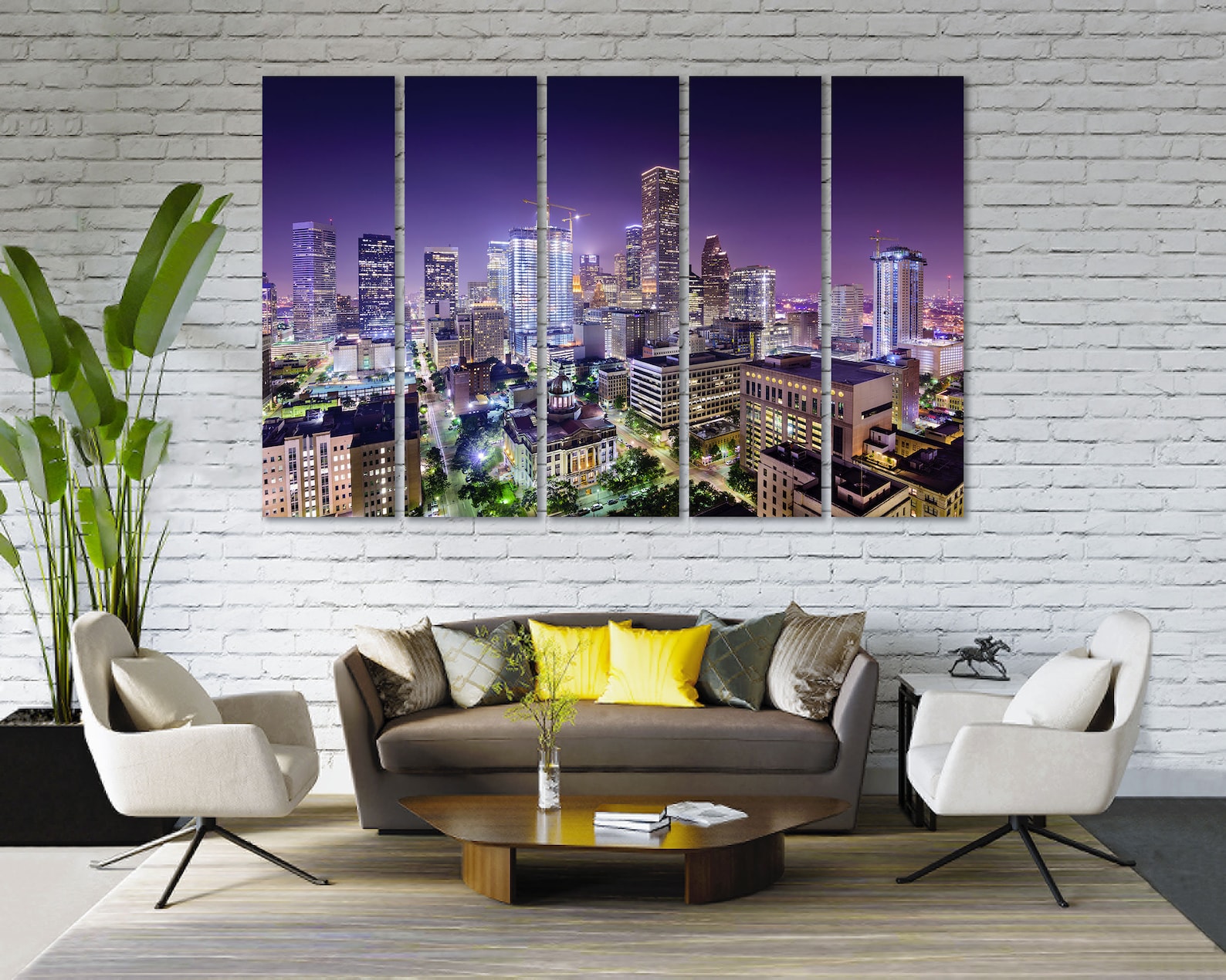 Houston Skyline Wall Decor Houston Large Framed Art for Home Etsy