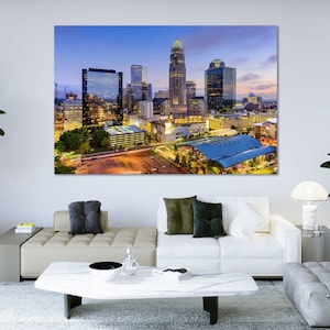 Charlotte Cityscape Wall Art Charlotte Design for Interior Art Charlotte Creative Art Decor North Carolina Travel Art Decor Paintings