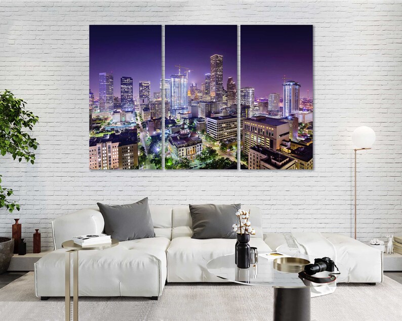 Houston Skyline Wall Decor Houston Large Framed Art for Home | Etsy