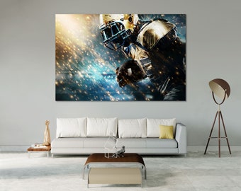 American Football Player Canvas Art Print, Home Decor