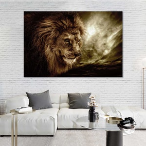 Lion Pictures Art for Wall Lion Canvas Print Sets Lion King  Animals Original Decor Home Animals of South Africa Painting Art Wall