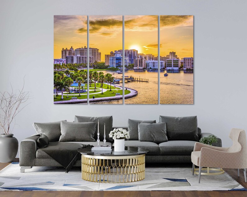 Sarasota Beautiful City Printing Art on Canvas Sarasota Trendy Wall Decor Sarasota Photo Art Wall Florida Design Art Room Florida Modern Art