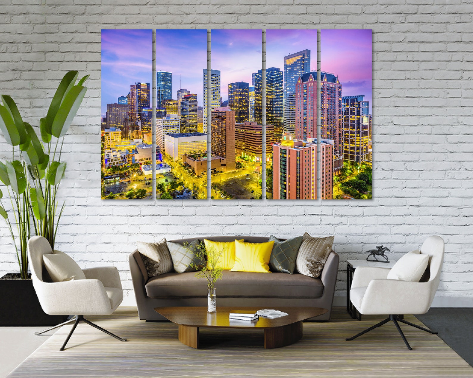 Houston Downtown Design Wall Art Houston Original Decor for | Etsy