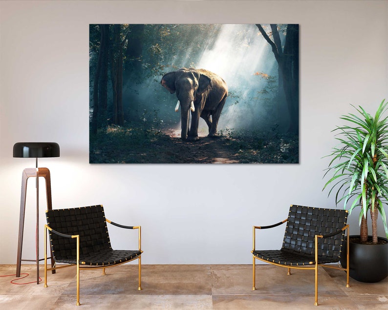 Grands animaux africains sur toile dimage Ensembles de cadres en bois Impressions Animal Cool Art pour cadeau Image déléphant Grand décor mural pour la maison image 9