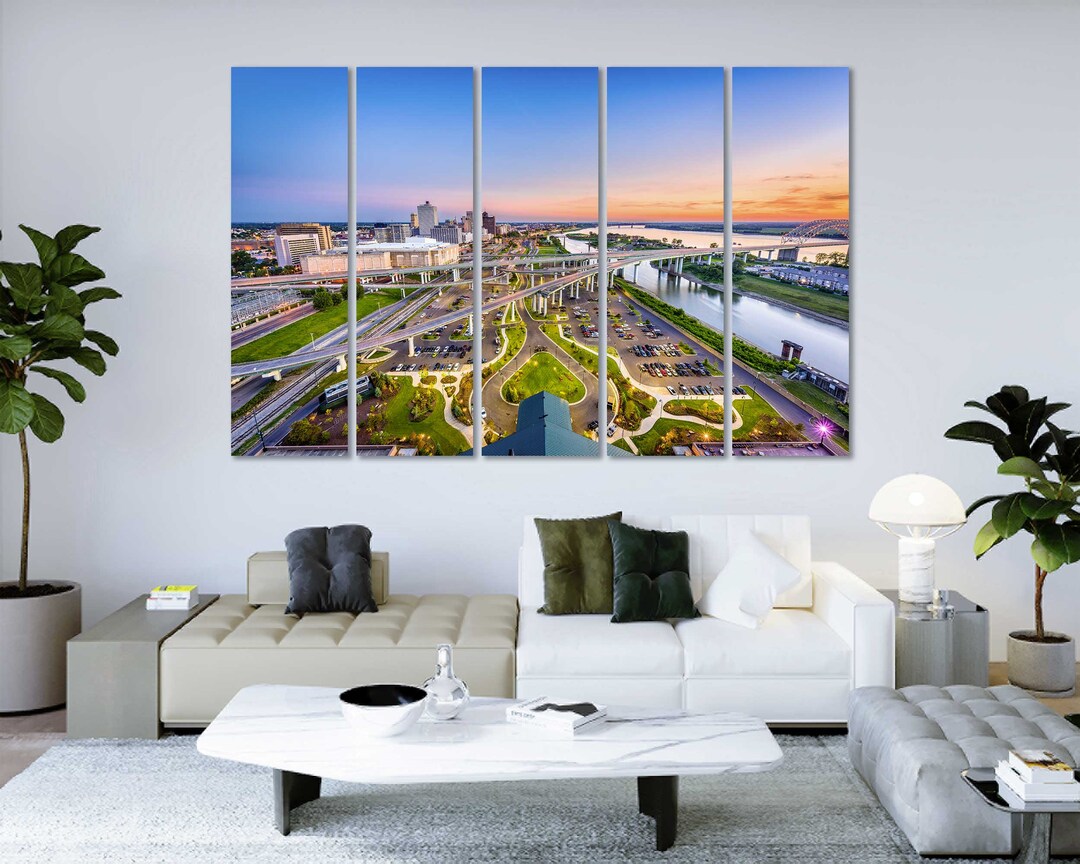 Memphis Skyline Art Print Memphis Home Decor Paintings Memphis Design