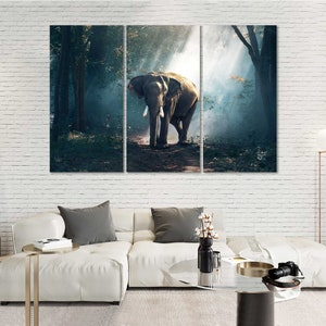 Grands animaux africains sur toile dimage Ensembles de cadres en bois Impressions Animal Cool Art pour cadeau Image déléphant Grand décor mural pour la maison image 10