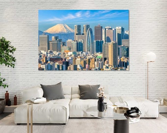Tokyo Cityscape Canvas Print - Modern Japan Home Decor