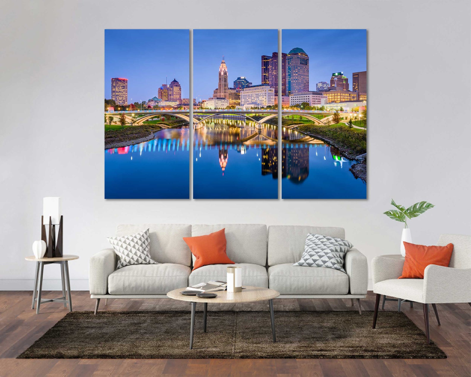 Columbus Modern Print Wall Art Columbus Office Framed Art | Etsy