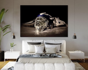 Hockey Wall Art Gallery Wrapped Canvas for Office and Winter Sports Decor