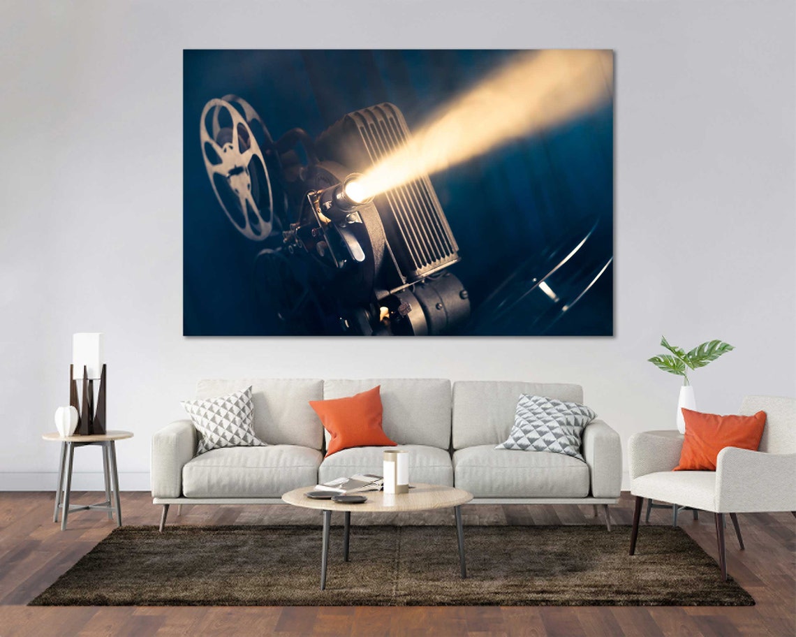 Movie Projector Modern Wall Decor Film Bedroom Framed Prints Etsy