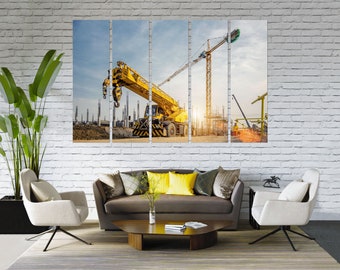 Industrial Сonstruction Original Wall Decor Construction Engineering Design for Home Architectural Engineering Painting Wall Art Business