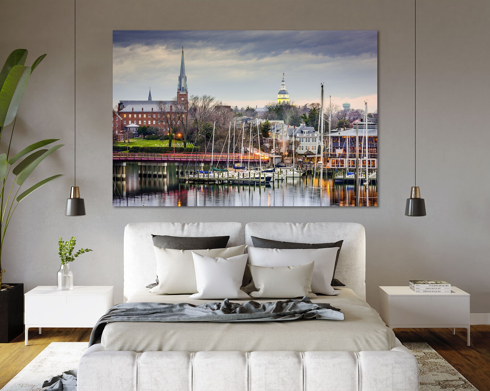 Annapolis Cityscape Wall Print Annapolis Contemporary Wall Art Etsy