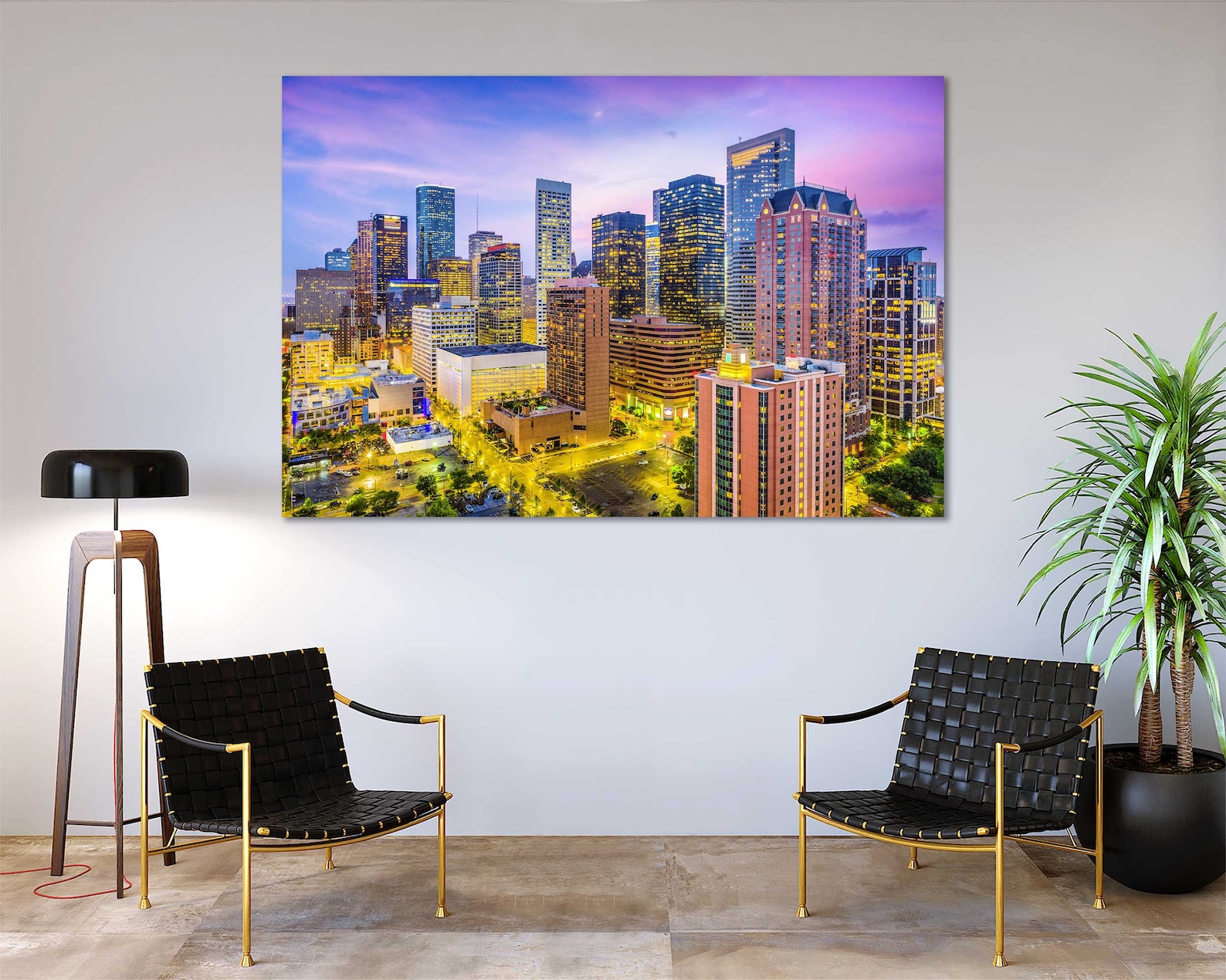 Houston Downtown Design Wall Art Houston Original Decor for | Etsy