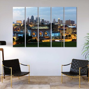 Kansas City Print Canvas Wall Art Kansas City Original Wall Decor ...