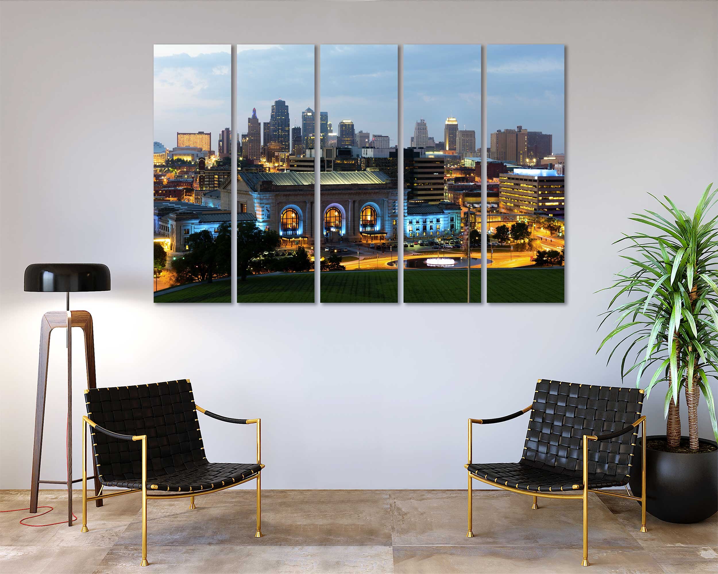 Kansas City Print Canvas Wall Art Kansas City Original Wall Etsy
