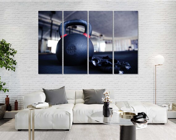 Kettlebell Workout Original Design Art Crossfit Modern Wall Decor Fitness Print Art Canvas Kettlebell Sport Large Wall Arts Motivation Arts Etsy UK
