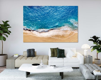 Beach Canvas Wall Art, Ocean View Ready to Hang Coastal Decor