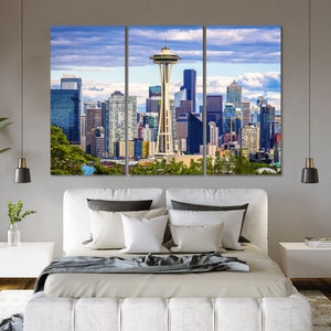 Seattle Downtown Printing Art Wall Seattle Office Artwork Ideas Seattle Decor Pictures Washington Multi Piece Wall Art Washington Design Art