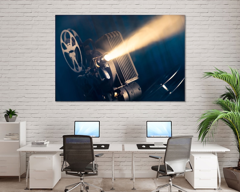Movie Projector Modern Wall Decor Film Bedroom Framed Prints Etsy