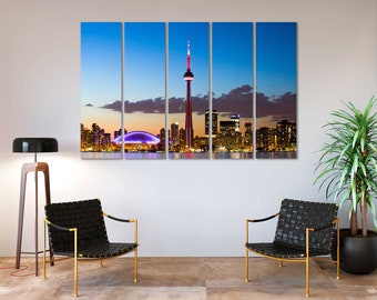 Toronto City Print Wall Decor Toronto Art for Walls Toronto Print Canvas Wall Art Canada Artwork for the Home Canada Best Wall Art