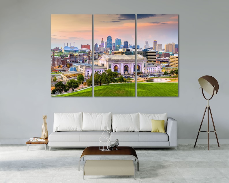 Kansas City Cityscape Wall Decor Kansas City Painting Artwork Etsy