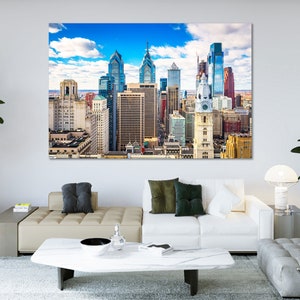 Philadelphia Cityscape Photography Print – Skyline Wall Art | Pennsylvania Travel Poster, Modern Downtown Urban Landscape
