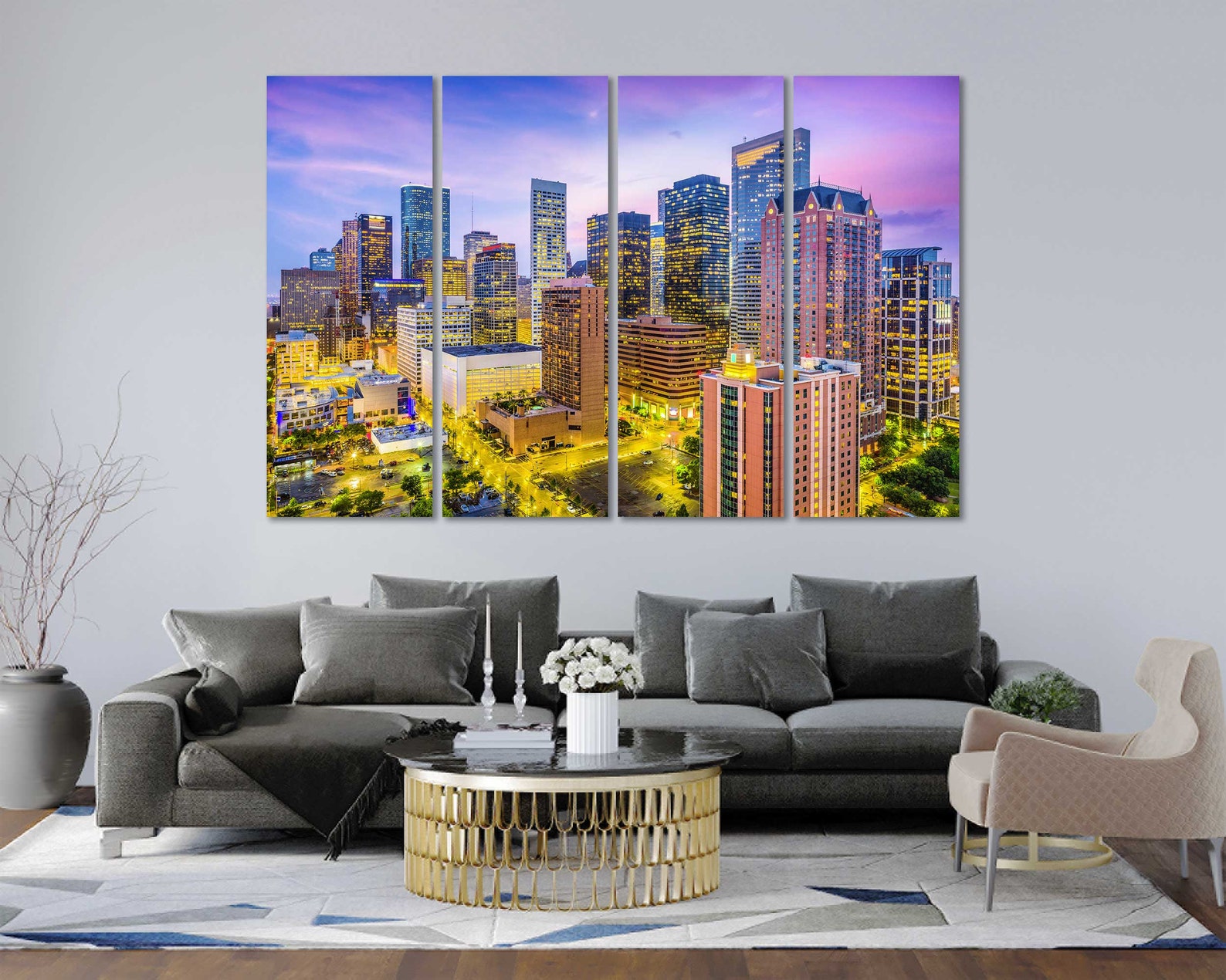 Houston Downtown Design Wall Art Houston Original Decor for Etsy