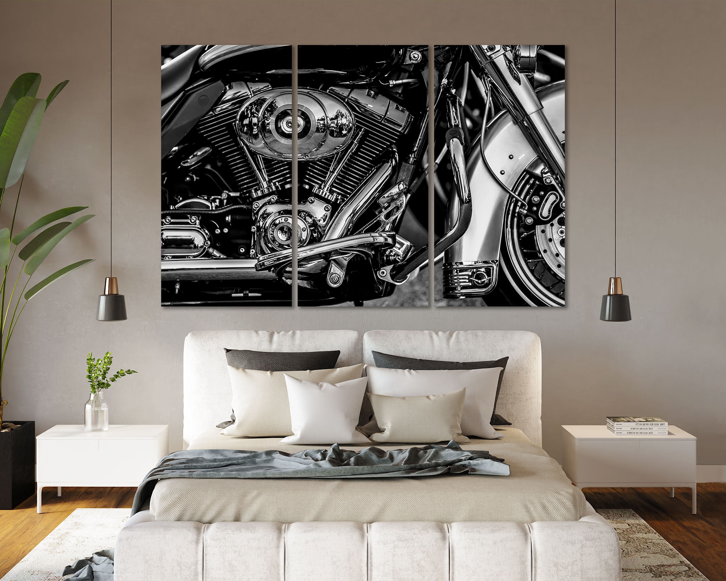 Motorcycle Cool Wall Art Motorcycle Black And White Print Art | Etsy