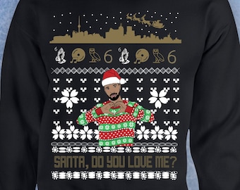 Made by Blush Avenue DRAKE HOTLINE BLING Fun Ugly Sweater Jumper Gift UNISEX XMAS Girls Mens Top S-XL