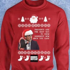 Yankee Swap michael scott oven mitt the office funny ugly christmas sweater xmas gift dwight jim dunder mifflin Crewneck Sweater Hoodie 657