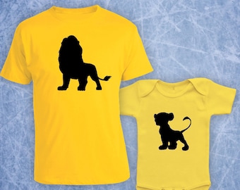 The Lion King Film Mufasa simba Funny Matching Papa und Baby Shirts Sohn niedliche Kinder hakunamatata nala Geschenk für Papa Tshirt Vatertag Idee