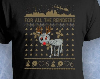 For All the Dogs Reindeers Drake The Halls ugly christmas sweater xmas santa do you love me the 6ix toronto tshirt take care holiday tee 075