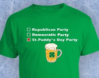 St Patrick es Day Party Stpaddys Grün lustige Tshirt USA Wahl politische Partei republikanisch demokratisch I'm irish drunk Tumblr Shirt T-Shirt 155