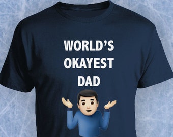 El regalo divertido de la camisa del día del padre emoji padre más bueno del mundo para papá padre día idea de regalo padre camiseta mundos mejor papá tee 14