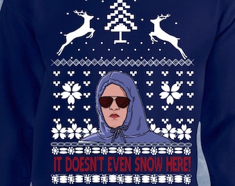 Mean Girls Damian She doesn't even go here snow ugly christmas sweater so fetch funny movie characters xmas gift Crewneck Sweater Hoodie 684