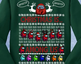 among us christmas sweaters