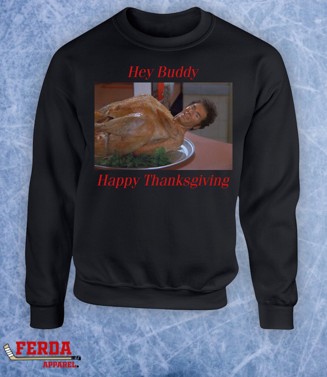 Kramer Turkey Seinfeld TV Show Thanksgiving Sweater Fall Halloween