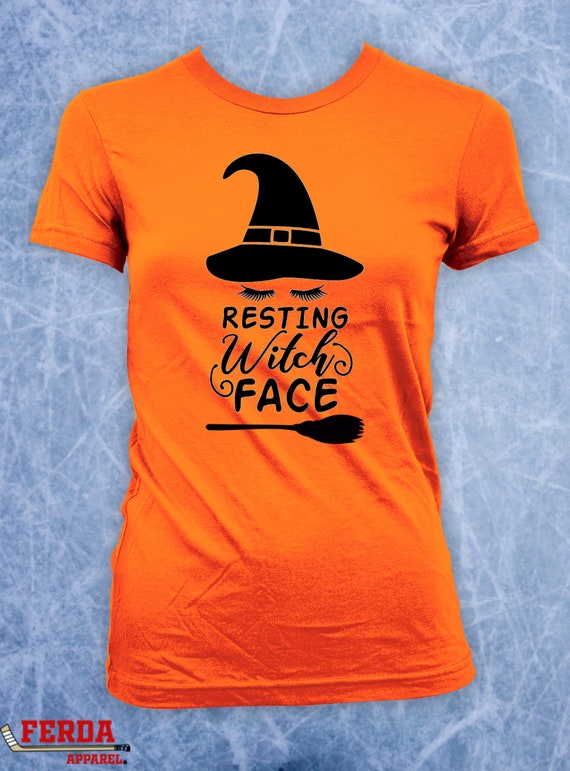 Resting Bitch Face Halloween Witch And Broom Witch T-Shirt Resting Bitch Face Halloween Witch And Broom Witch T-Shirt