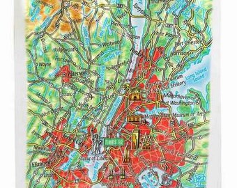 New York City Raised Relief Map, (4″ x 6″)