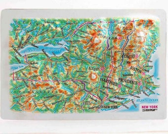 New York State Raised Relief Map, (6″ x 4″)