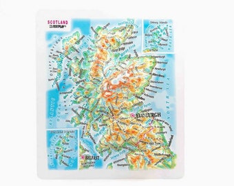 Scotland Raised Relief Map, (5″ x 4.5″)